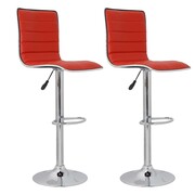 vidaXL Stołki barowe, 2 szt., czerwone, 41 x 47,5 x 95-116 cm vidaXL 60491