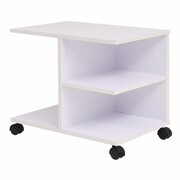 vidaXL Półka na kółkach, 50 x 35 x 42 cm, biała vidaXL 245724