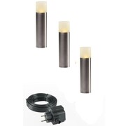 Garden Lights Słupki Oak, LED, 3 szt. stal nierdzewna, 4122603 Garden Lights 4122603