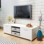 vidaXL Szafka pod TV na wysoki połysk biała 120x40,3x34,7 cm vidaXL 243041