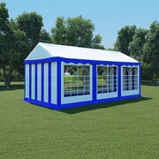 vidaXL Namiot ogrodowy z PVC, 3x6 m, niebiesko-biały vidaXL 274957