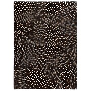 vidaXL Patchworkowy dywan ze skóry bydlęcej, 120x170 cm, czarno-biały vidaXL 132600