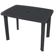 vidaXL Stół ogrodowy, plastik, antracytowy, 101 x 68 x 72 cm vidaXL 43594