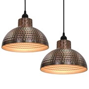 vidaXL 2 lampy sufitowe półsferyczne w kolorze miedzi vidaXL 242556