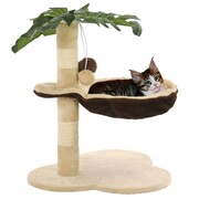 vidaXL Drapak dla kota ze słupkiem sizalowym, 50 cm, beżowo-brązowy vidaXL 170595