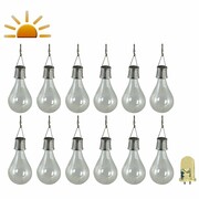 Luxform Ogrodowe lampy solarne LED, 12 sztuk, przezroczyste, 95220 Luxform 95220