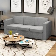 vidaXL 3 osobowa sofa tapicerowana jasnoszara vidaXL 243581