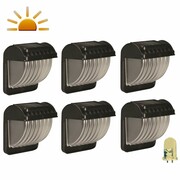 Luxform Ogrodowe lampy solarne LED, ścienne, 6 szt., czarne, 30649 Luxform 30649