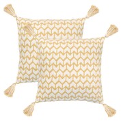 vidaXL 2 poduszki, 45x45 cm, styl boho, żółte vidaXL 245051
