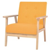 vidaXL Fotel tapicerowany, żółty vidaXL 244657