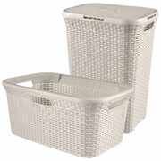 Curver Pojemnik na pranie i koszyk Style, białe,105 L, 240657 Curver 240657