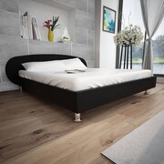 vidaXL Łóżko ze sztucznej skóry, 140 x 200 cm, czarne vidaXL 242377