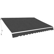vidaXL Markiza zwijana ręcznie, 500 cm, antracytowa vidaXL 275569