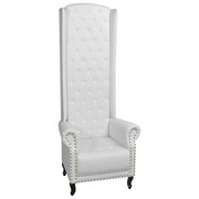 vidaXL Fotel z wysokim oparciem biały 77x65x181 cm vidaXL 243591