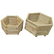 vidaXL Donice ogrodowe, 2 szt. impregnowane drewno sosnowe vidaXL 43334