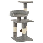 vidaXL Drapak dla kota ze słupkami sizalowymi, 65 cm, szary vidaXL 170607