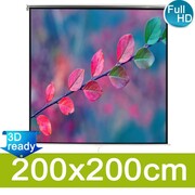 vidaXL Ekran do projektora, biały 200 x 200 cm. vidaXL 240100