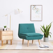 vidaXL Fotel tapicerowany tkaniną, 73 x 66 x 77 cm, zielony vidaXL 246987