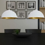vidaXL Lampy sufitowe, 2 szt., regulowana długość, półokrągłe, białe vidaXL 241114