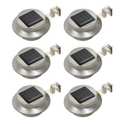 vidaXL Okrągłe lampy solarne na zewnątrz, 6 szt., LED, 12 cm, białe vidaXL 44467