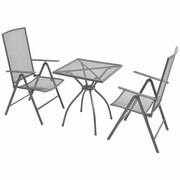 vidaXL Zestaw bistro, 3 części, do ogrodu, siatka metalowa vidaXL 42717