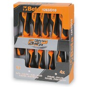 Beta Tools Zestaw 10 wkrętaków 1263/D10, stal, 012630010 Beta Tools 012630010