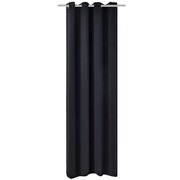 vidaXL Zasłona zaciemniająca z metalowymi kółkami, 270x245 cm, czarna vidaXL 132203