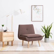 vidaXL Fotel tapicerowany tkaniną, 73 x 66 x 77 cm, brązowy vidaXL 246985