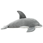 vidaXL Pluszowy delfin przytulanka, szary vidaXL 80230