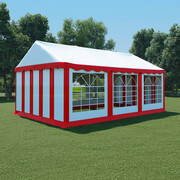 vidaXL Namiot ogrodowy z PVC, 4x6 m, czerwono-biały vidaXL 274965