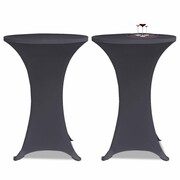 vidaXL Elastyczne nakrycie stołu antracytowe 2 szt. 60 cm vidaXL 131428