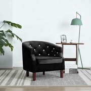 vidaXL Fotel tapicerowany aksamitem, 65 x 64 x 65 cm, czarny vidaXL 247007