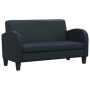 vidaXL Sofa 2-osobowa, sztuczna skóra, czarna vidaXL 245587