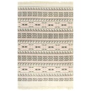 vidaXL Dywan typu kilim, bawełna, 160 x 230 cm, szaro-różowy ze wzorem vidaXL 246544
