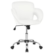 vidaXL Hoker barowy obrotowy, sztuczna skóra, biały vidaXL 244158