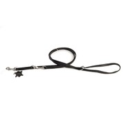 Beeztees Smycz treningowa Active, czarna skóra, 200x1,2 cm, 745891 Beeztees 745891