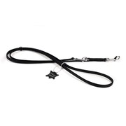 Beeztees Smycz treningowa Active, czarna skóra, 200x1,7 cm, 745892 Beeztees 745892