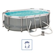 Bestway Basen owalny Power Steel z zestawem akcesoriów, 56617 Bestway 91651