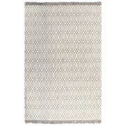 vidaXL Dywan typu kilim, bawełna, 120 x 180 cm, taupe ze wzorem vidaXL 246551
