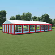 vidaXL Namiot ogrodowy z PVC, 6x14 m, czerwono-biały vidaXL 274966
