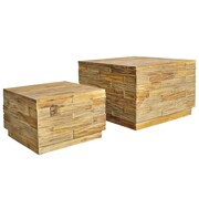 vidaXL Zestaw 2 stolików kawowych z litego drewna tekowego vidaXL 245795