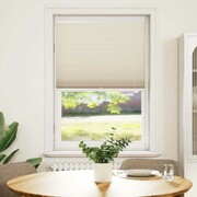 vidaXL Roleta plisowana, kremowa (70x125 cm) vidaXL 240630