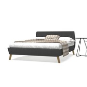 vidaXL Łóżko z materacem Memory Foam 140x200 cm, ciemnoszare vidaXL 275105