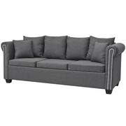 vidaXL 3-osobowa sofa tapicerowana 200x75x73 cm, ciemnoszara vidaXL 245542