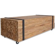vidaXL Stolik kawowy z drewna tekowego, 110 x 45 x 35 cm vidaXL 244516