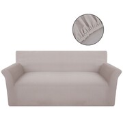 vidaXL Elastyczny pokrowiec na kanapę, prążkowany, beżowy vidaXL 131041