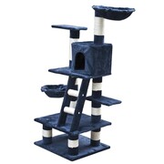 vidaXL Drapak dla kota 122 cm Pluszowy Niebieski vidaXL 170136