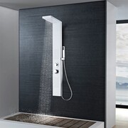vidaXL Panel prysznicowy, aluminiowy, matowy, biały vidaXL 142372
