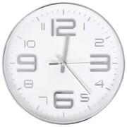 vidaXL Zegar ścienny, 30 cm, srebrny vidaXL 50632