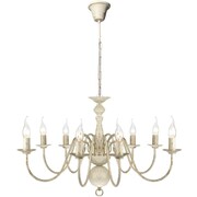 vidaXL Biały, metalowy żyrandol w starym stylu, 8 żarówek vidaXL 241383